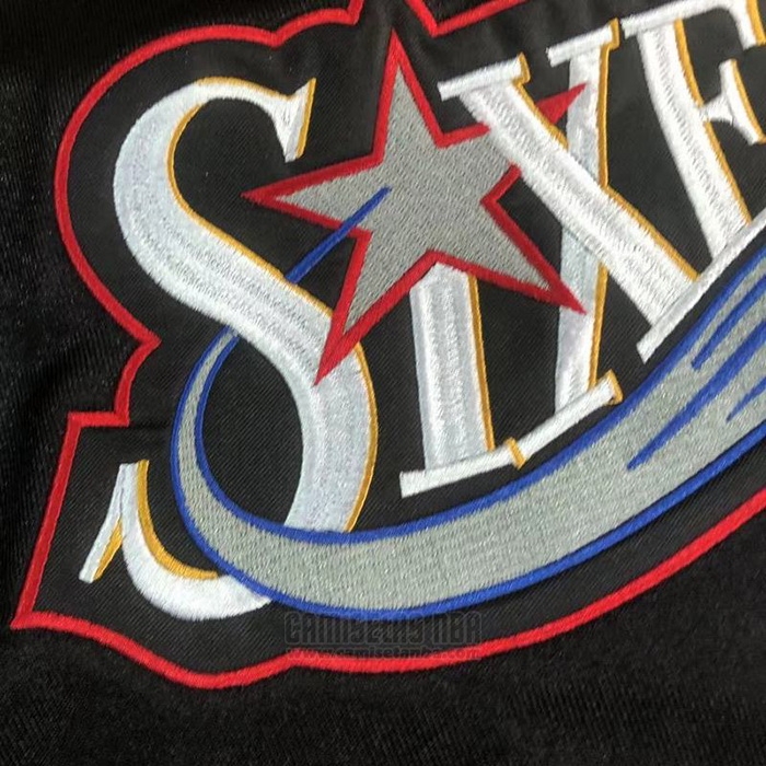 Camiseta Philadelphia 76ers Allen Iverson #3 Mitchell & Ness 1997-98 Negro
